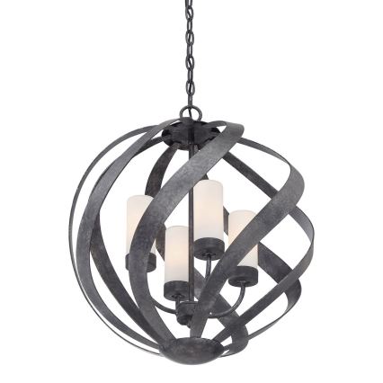 Quintiesse - Utomhuskrona med kedja BLACKSMITH 4xE14/40W/230V Ø 50,1 cm IP44 svart