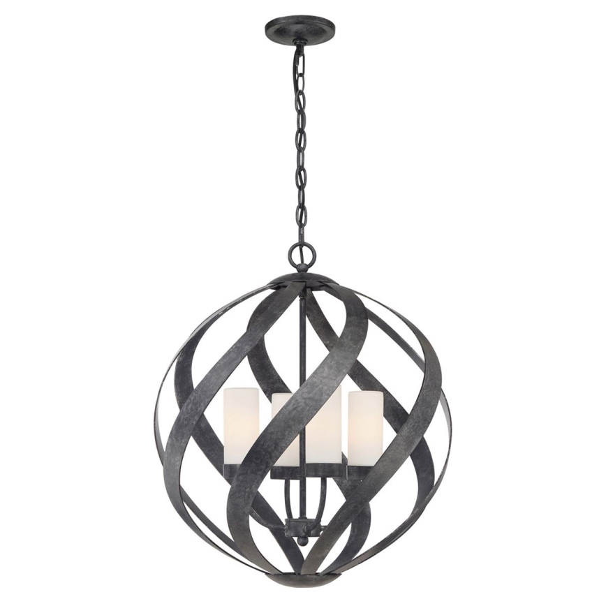 Quintiesse - Utomhuskrona med kedja BLACKSMITH 4xE14/40W/230V Ø 50,1 cm IP44 svart