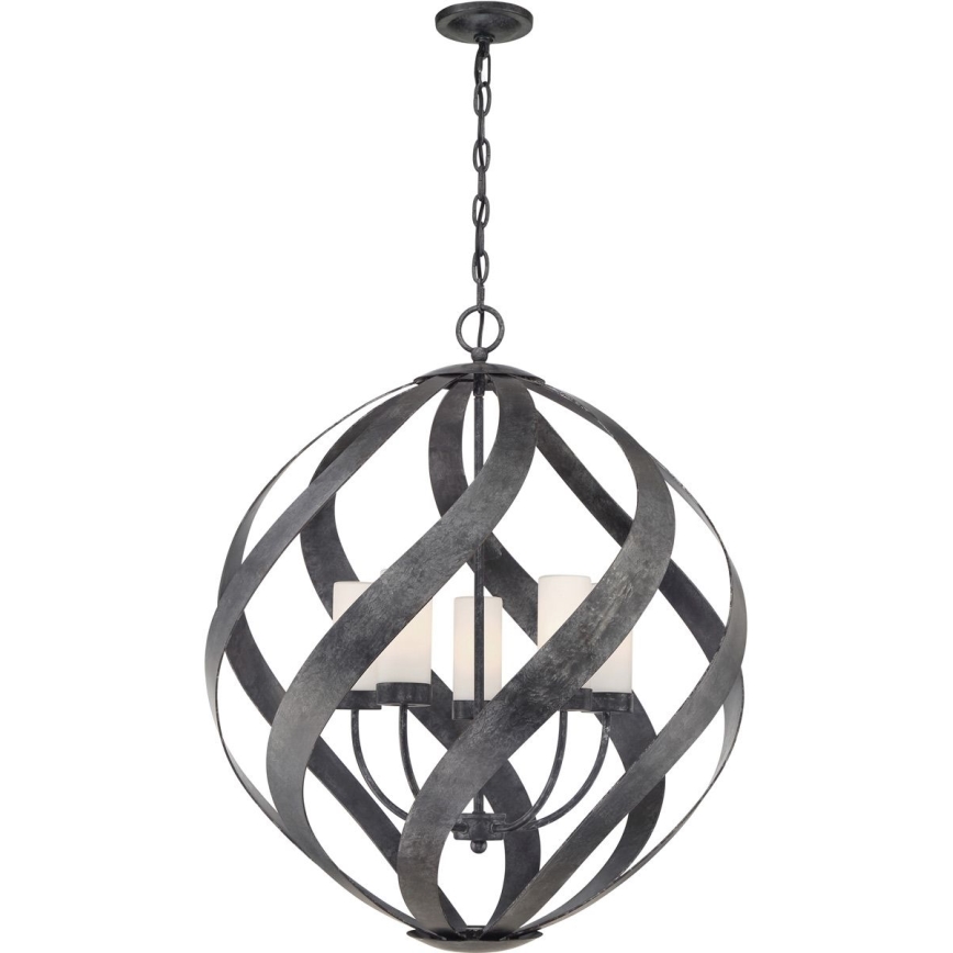 Quintiesse - Utomhuskrona med kedja BLACKSMITH 5xE14/40W/230V Ø 66,4 cm IP44 svart
