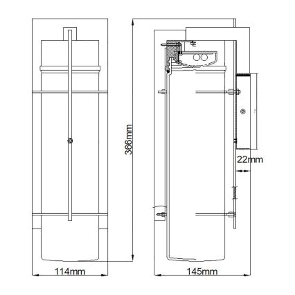 Quintiesse - LED utomhusväggarmatur EAMES M LED/10W/230V IP44 svart
