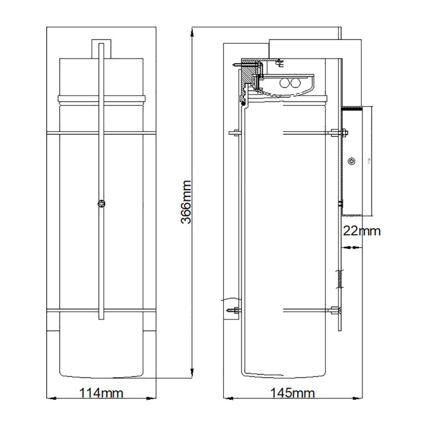 Quintiesse - LED utomhusväggarmatur EAMES M LED/10W/230V IP44 svart
