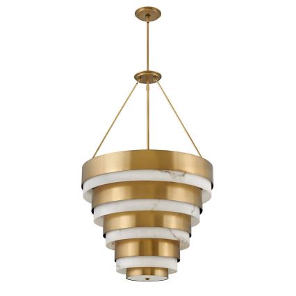 Quintiesse - Ljuskrona på stång ECHELON 8xE14/40W/230V guld