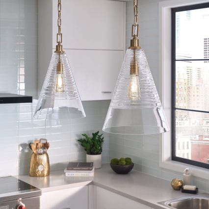 Quintiesse - Taklampa med kedja ELMORE 1xE27/60W/230V, guld
