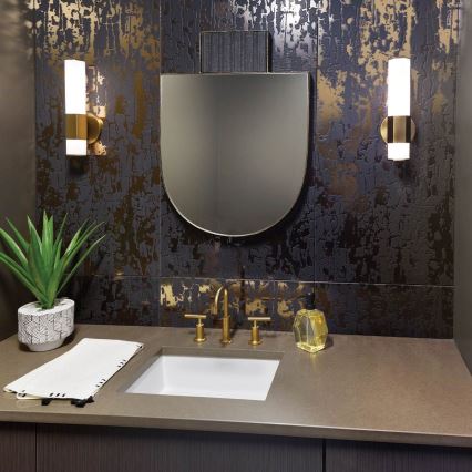 Quintiesse - LED badrumsvägglampa FACET LED/12W/230V IP44 guld