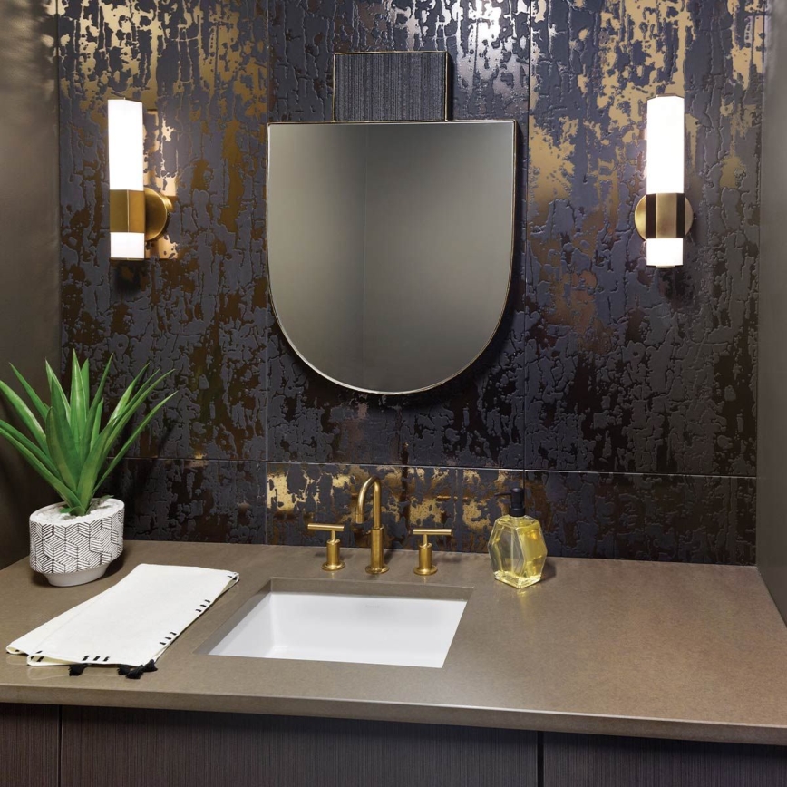 Quintiesse - LED badrumsvägglampa FACET LED/12W/230V IP44 guld