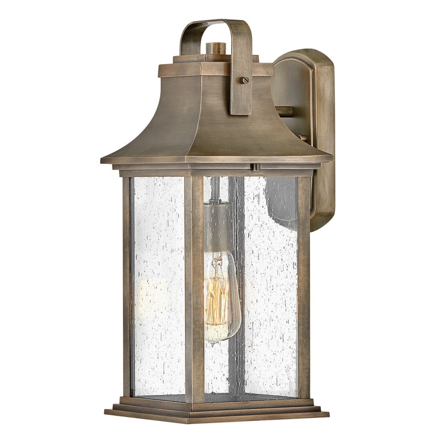 Quintiesse - Utomhusvägglampa GRANT M 1xE27/60W/230V IP44 brons