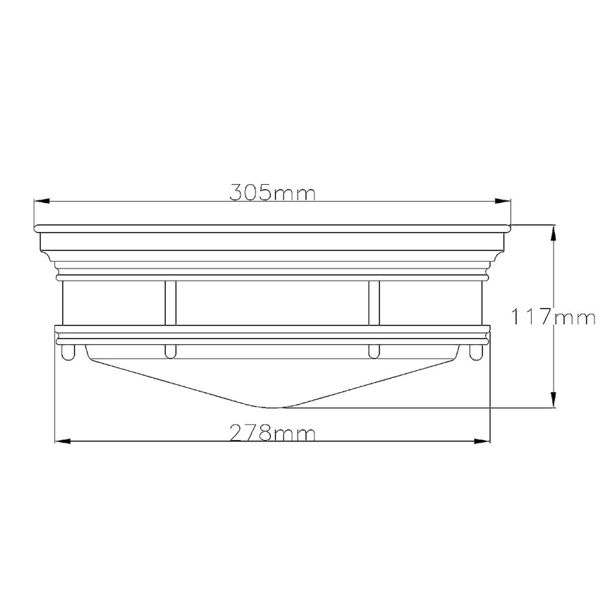 Quintiesse - Utomhustaklampa HADRIAN 2xE27/40W/230V Ø 30,5 cm IP44 mattkrom