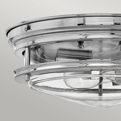 Quintiesse - Taklampa för utomhusbruk HADRIAN 2xE27/40W/230V Ø 27,8 cm IP44 blank krom