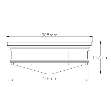 Quintiesse - Utomhustakarmatur HADRIAN 2xE27/40W/230V Ø 27,8 cm IP44 polerad krom