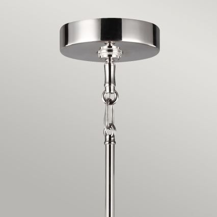Quintiesse - Ljuskrona på stång HARPER 5xE14/60W/230V Ø 77,5 cm glänsande krom/rökfärgad