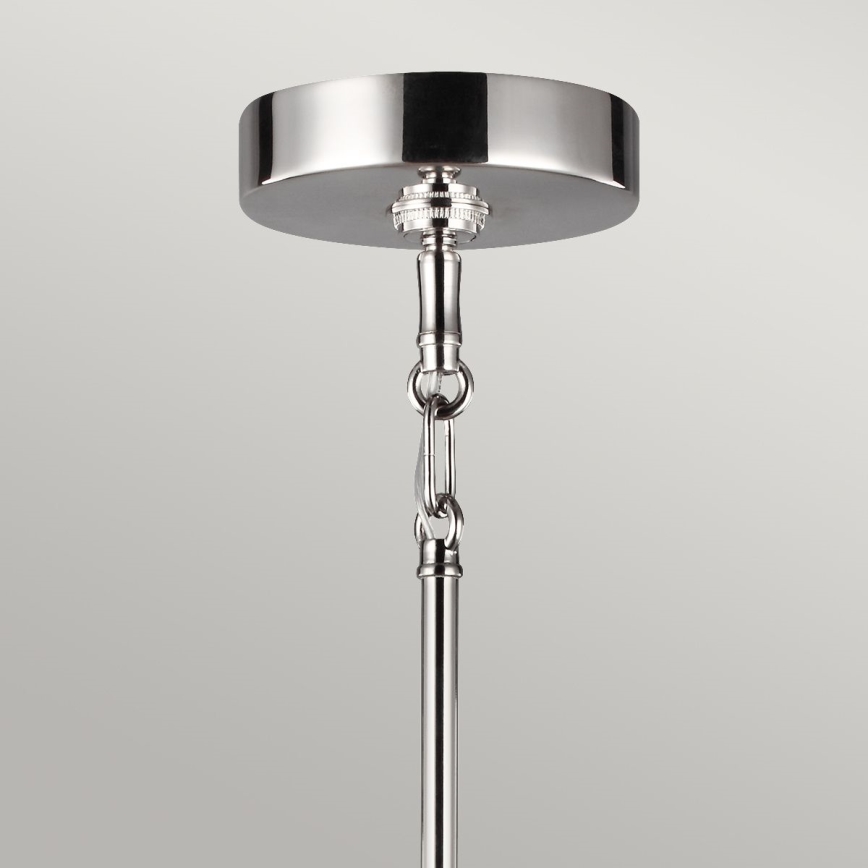 Quintiesse - Ljuskrona på stång HARPER 5xE14/60W/230V Ø 77,5 cm glänsande krom/rökfärgad