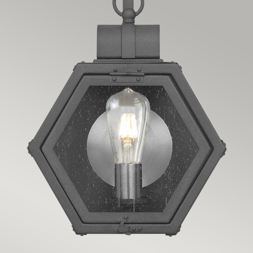 Quintiesse - Utomhusvägglampa HEATH S 1xE27/60W/230V IP44 svart