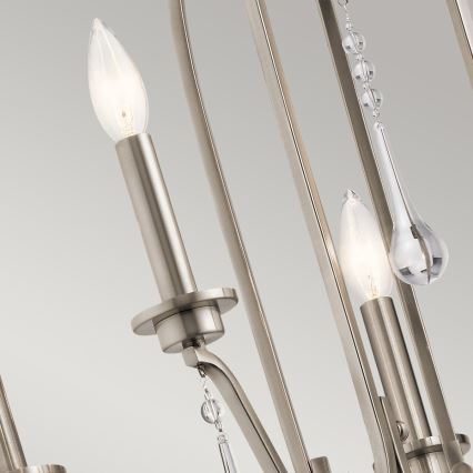 Quintiesse - Taklampa på stång KARLEE 5xE14/60W/230V Ø 61 cm matt krom