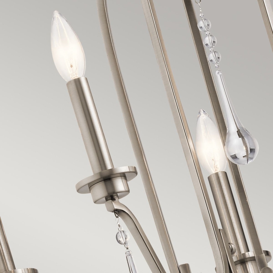 Quintiesse - Taklampa på stång KARLEE 5xE14/60W/230V Ø 61 cm matt krom