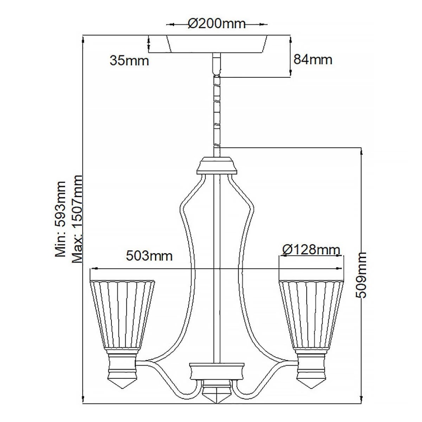 Quintiesse - LED-badrumspendel på stång KAYVA LED/24W/230V IP44 blank krom