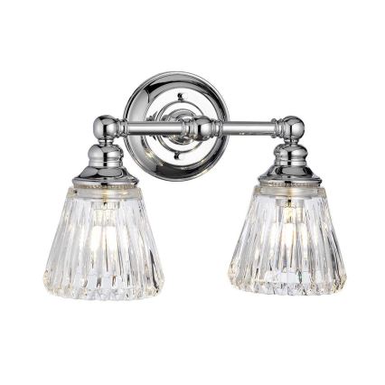 Quintiesse - LED-vägglampa för badrum KEYNES 2xG9/3W/230V IP44, blank krom