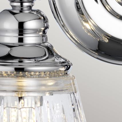 Quintiesse - LED-vägglampa för badrum KEYNES 2xG9/3W/230V IP44, blank krom