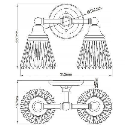Quintiesse - LED-vägglampa för badrum KEYNES 2xG9/3W/230V IP44, blank krom