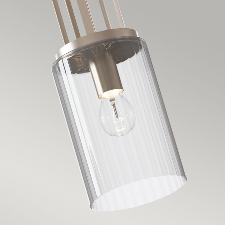 Quintiesse - Takpendel på stång KIMROSE 1xE27/60W/230V Ø 17,8 cm blank krom