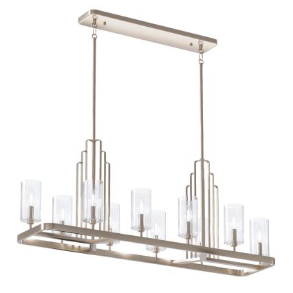 Quintiesse - Stångmonterad takkrona KIMROSE 10xE14/40W/230V blank krom