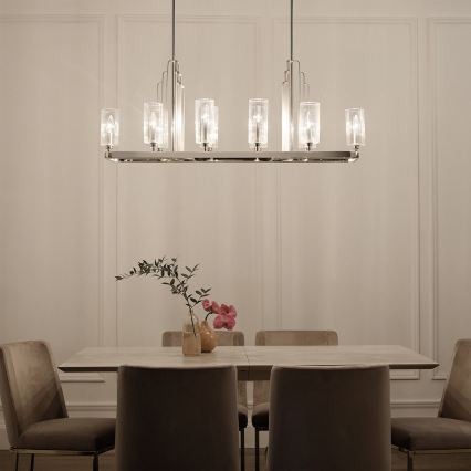 Quintiesse - Stångmonterad takkrona KIMROSE 10xE14/40W/230V blank krom