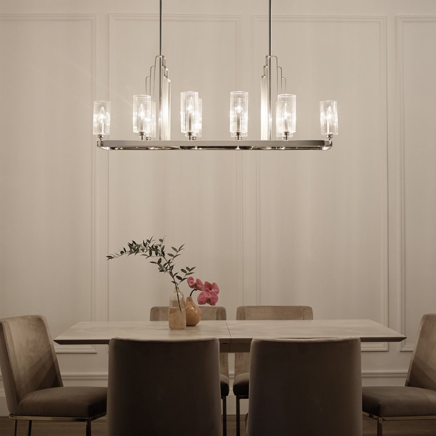 Quintiesse - Stångmonterad takkrona KIMROSE 10xE14/40W/230V blank krom