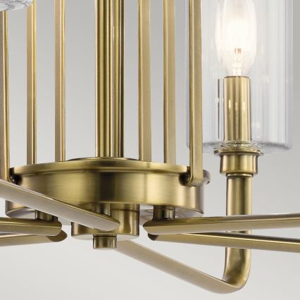 Quintiesse - Ljuskrona med stång KIMROSE 6xE14/40W/230V Ø 68,6 cm guld