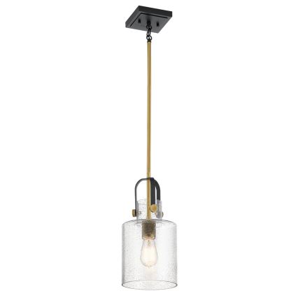 Quintiesse - Taklampa på stång KITNER 1xE27/60W/230V Ø 18 cm guld/svart