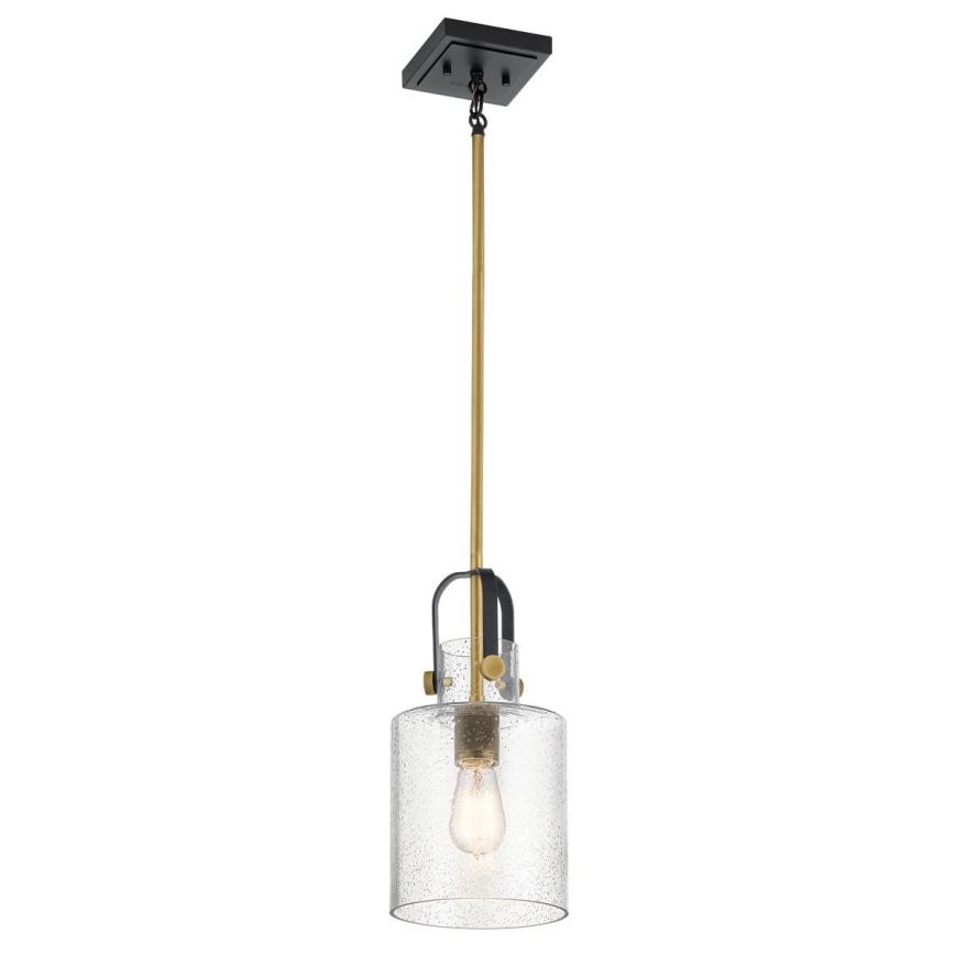 Quintiesse - Taklampa på stång KITNER 1xE27/60W/230V Ø 18 cm guld/svart