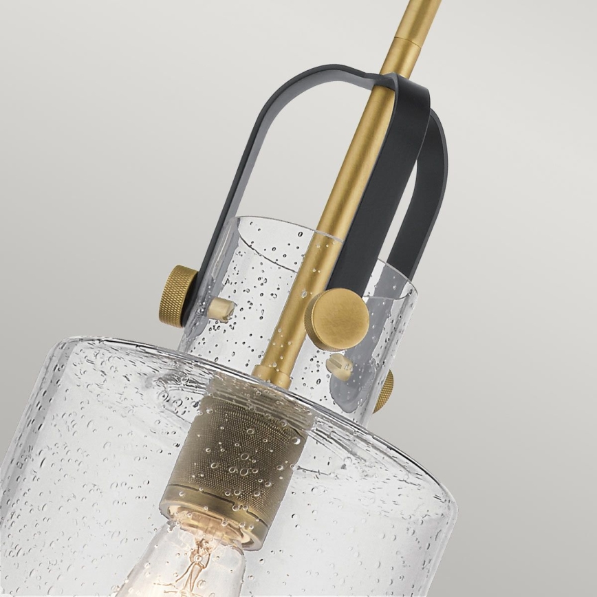 Quintiesse - Taklampa på stång KITNER 1xE27/60W/230V Ø 18 cm guld/svart