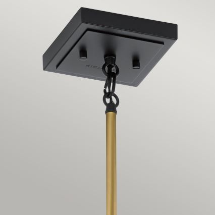 Quintiesse - Taklampa på stång KITNER 1xE27/60W/230V Ø 18 cm guld/svart