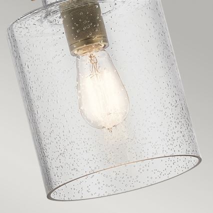 Quintiesse - Taklampa på stång KITNER 1xE27/60W/230V Ø 18 cm guld/svart