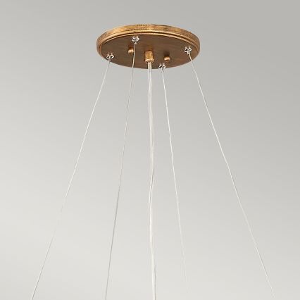 Quintiesse - Takpendel på vajer LAGUNA 8xE14/40W/230V Ø 106,7 cm guld