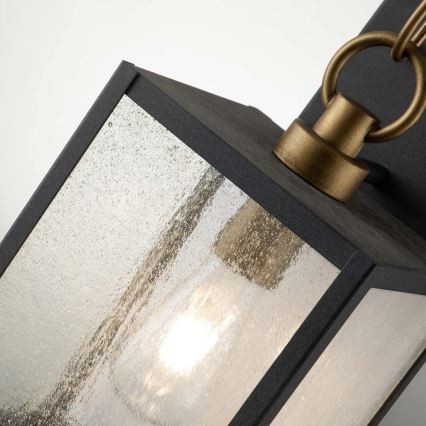 Quintiesse - Utomhusvägglampa LAHDEN M 1xE27/60W/230V IP44 svart/guld