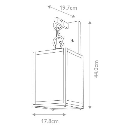 Quintiesse - Utomhusvägglampa LAHDEN M 1xE27/60W/230V IP44 svart/guld