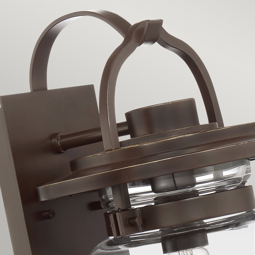 Quintiesse - Utomhusvägglampa LASALLE M 1xE27/60W/230V IP44 brons
