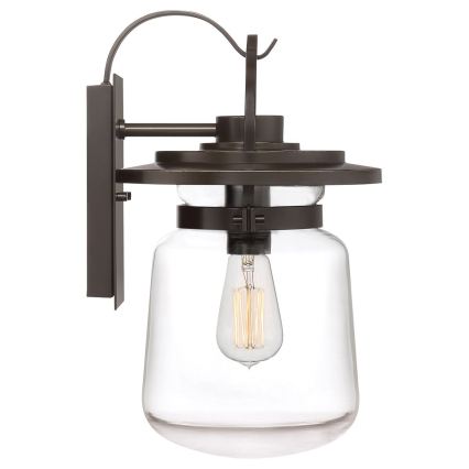 Quintiesse - Utomhusvägglampa LASALLE M 1xE27/60W/230V IP44 brons