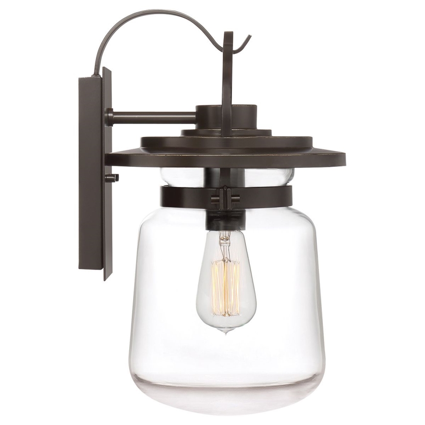 Quintiesse - Utomhusvägglampa LASALLE M 1xE27/60W/230V IP44 brons