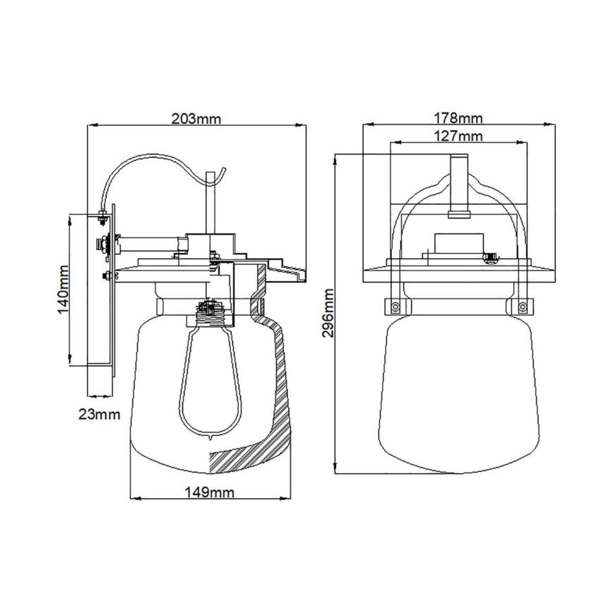 Quintiesse - Utomhus vägglampa LASALLE S 1xE27/60W/230V IP44 brons