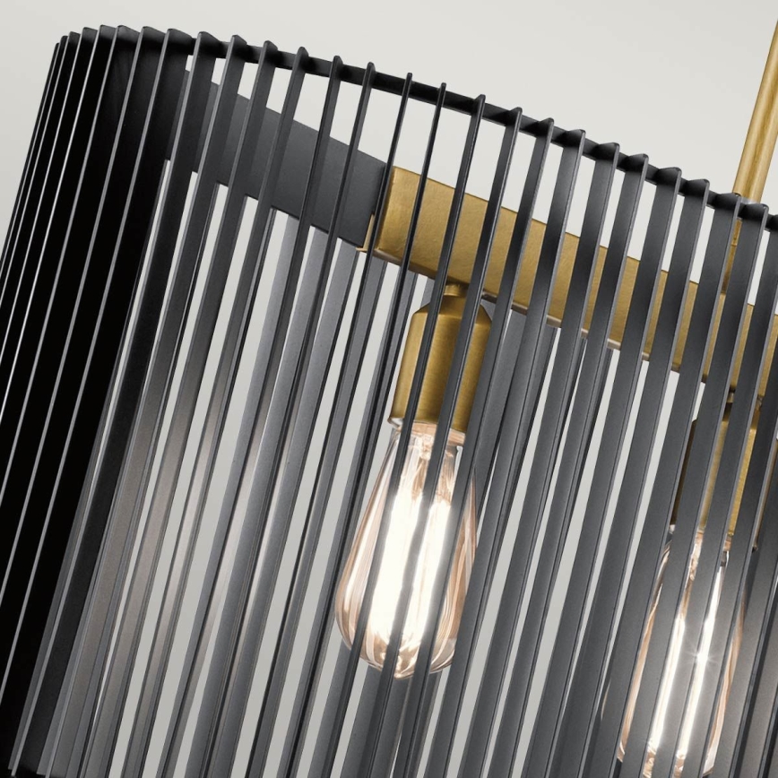 Quintiesse - Taklampa med stång LINARA 5xE27/60W/230V svart/guld