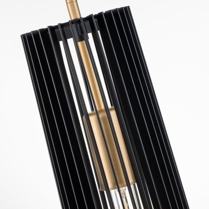 Quintiesse - Taklampa på stång LINARA 1xE27/60W/230V Ø 15,2 cm svart/guld