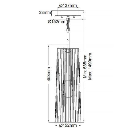Quintiesse - Taklampa på stång LINARA 1xE27/60W/230V Ø 15,2 cm svart/guld