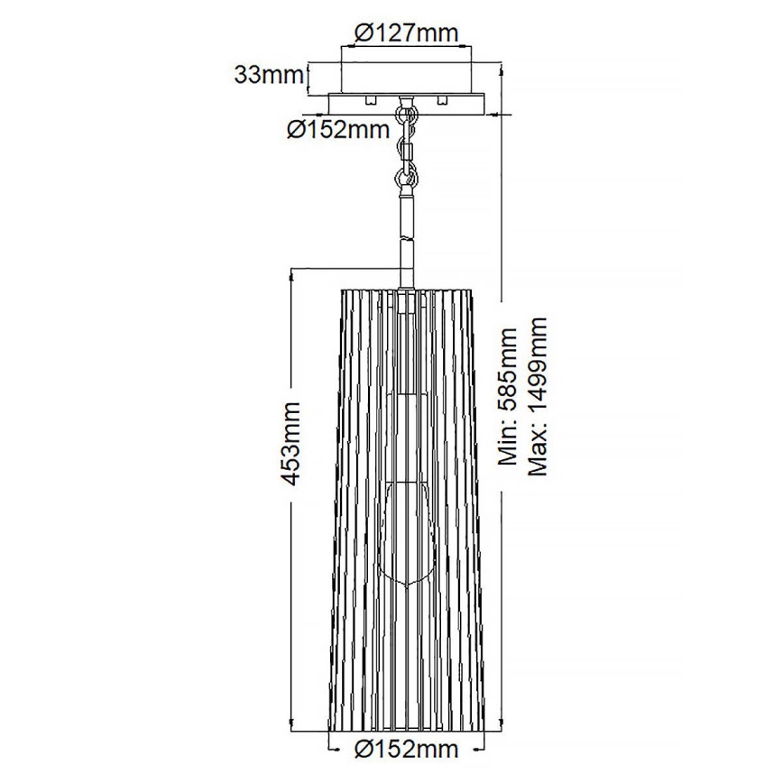 Quintiesse - Taklampa på stång LINARA 1xE27/60W/230V Ø 15,2 cm svart/guld