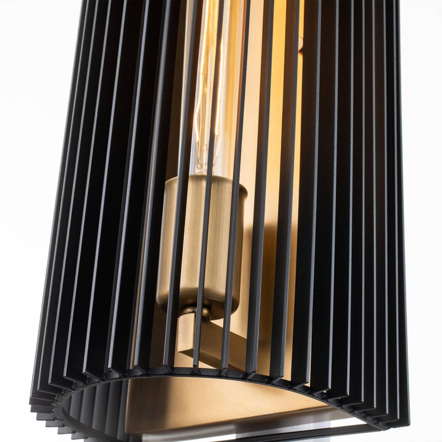 Quintiesse - Vägglampa LINARA 1xE27/60W/230V svart/guld