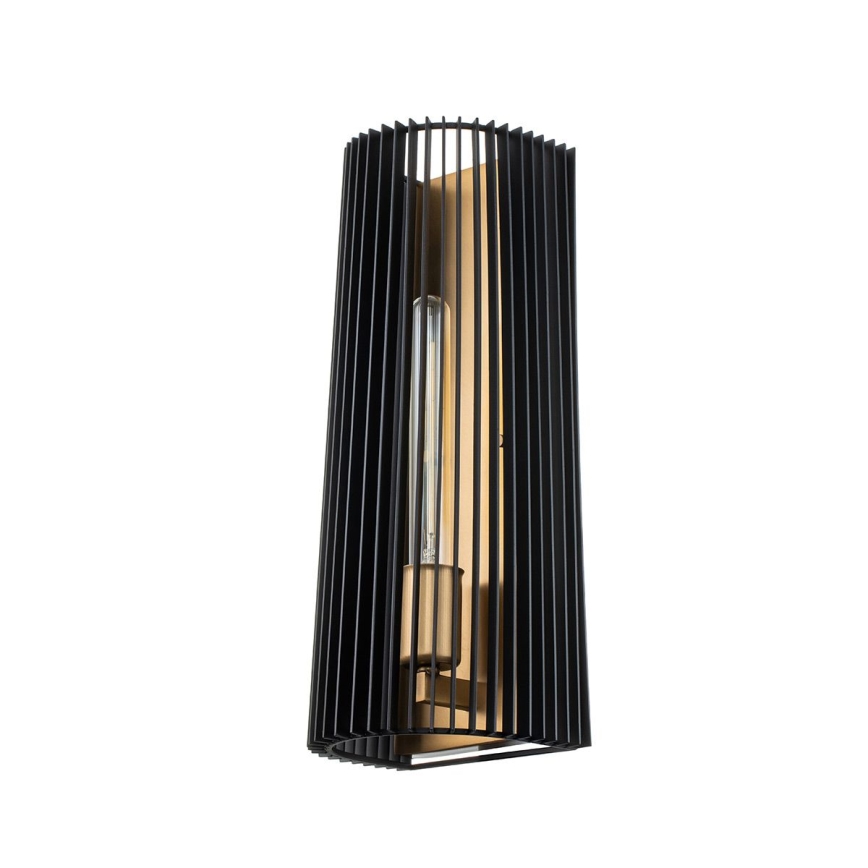 Quintiesse - Vägglampa LINARA 1xE27/60W/230V svart/guld