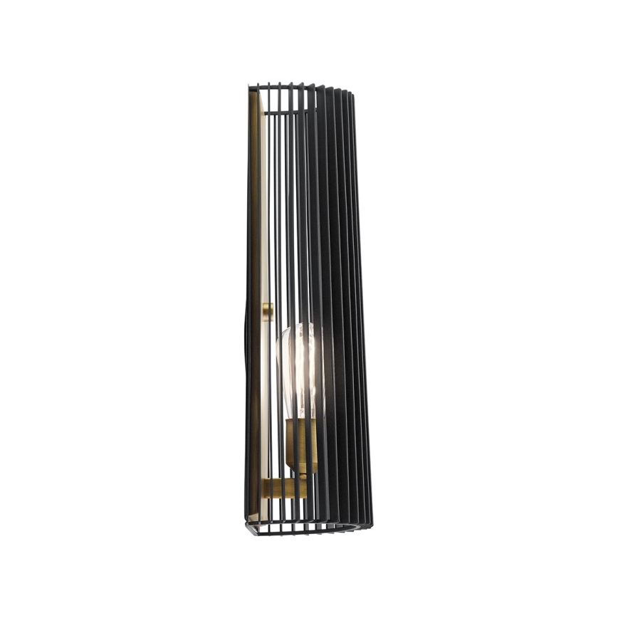 Quintiesse - Vägglampa LINARA 1xE27/60W/230V svart/guld