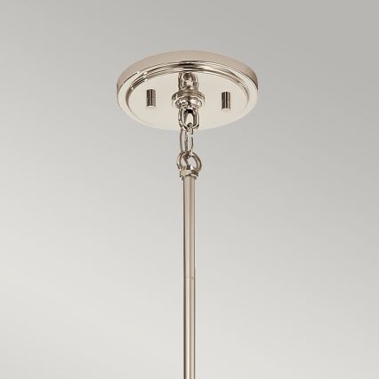 Quintiesse - Taklampa på stång MARILYN 1xE27/60W/230V Ø 19,5 cm blank krom/svart