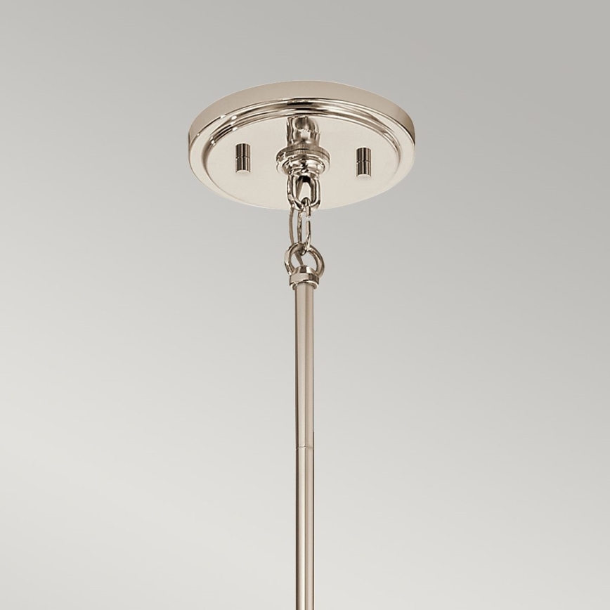 Quintiesse - Taklampa på stång MARILYN 1xE27/60W/230V Ø 19,5 cm blank krom/svart