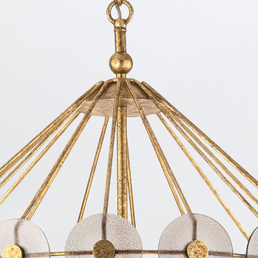 Quintiesse - Ljuskrona med kedja MERIDIAN 9xE14/40W/230V Ø 57,2 cm guld