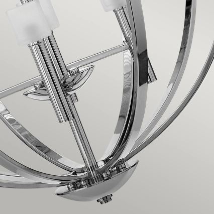 Quintiesse - MONDO LED-pendellampa med kabelupphängning 8xG9/3W/230V Ø 71,3 cm blank krom